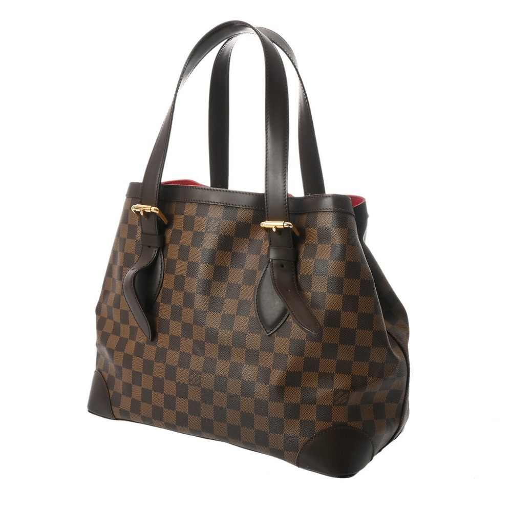Louis Vuitton Canvas Damier Hampstead Tote Bag Brown